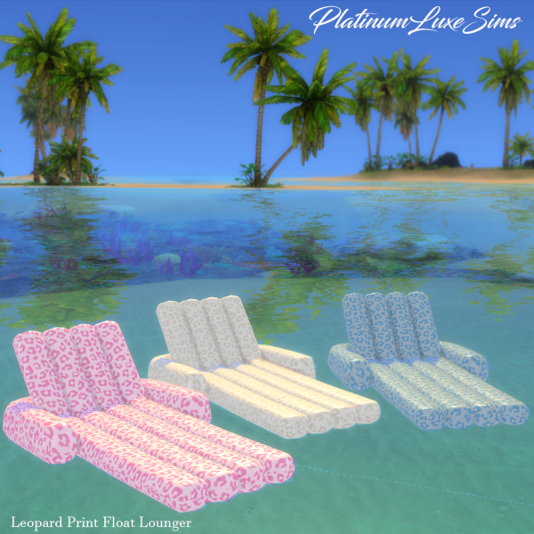 Maxis Match Leopard Print Float Lounger by simsfinds - The Sims 4 Custom Content