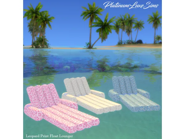 Leopard Print Float Lounger by PlatinumLuxeSims