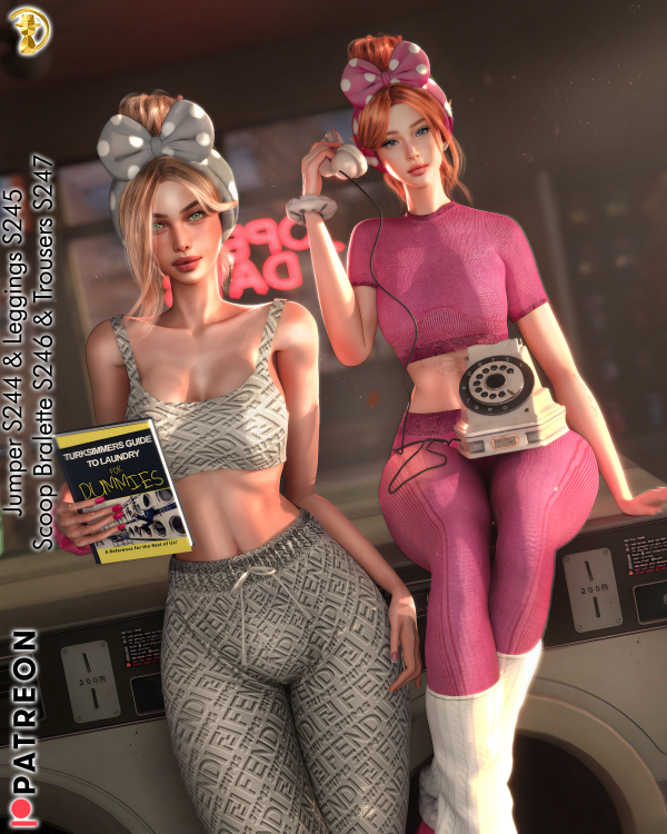 Alpha Jumper S244 Leggings S245 Scoop Bralette S246 Trousers S247 UPDATE by daphsmods - The Sims 4 Custom Content