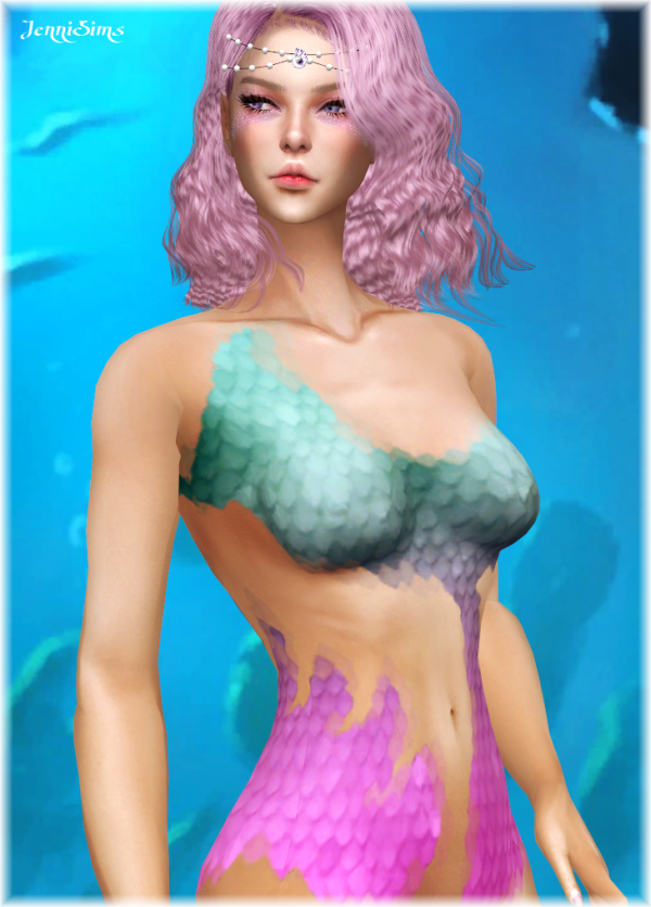 Mix Mermaid Body Painting All Ages by simsfinds - The Sims 4 Custom Content