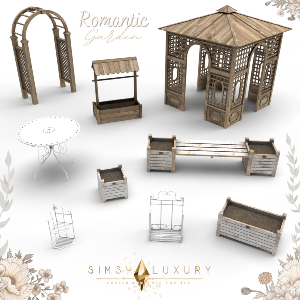 Alpha Romantic Garden Full Collection by simsfinds - The Sims 4 Custom Content
