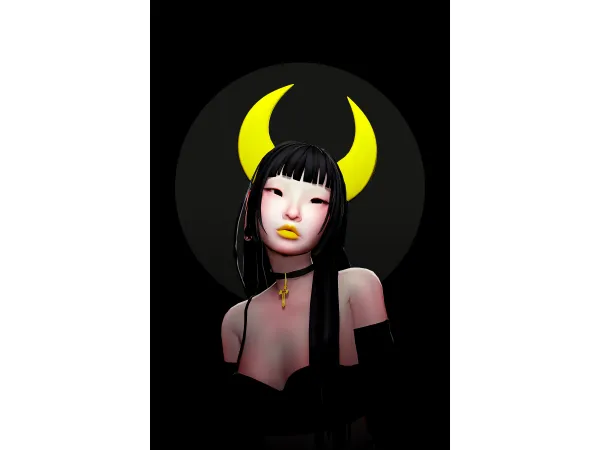 Mix Crescent Horns by Saruin - The Sims 4 Custom Content