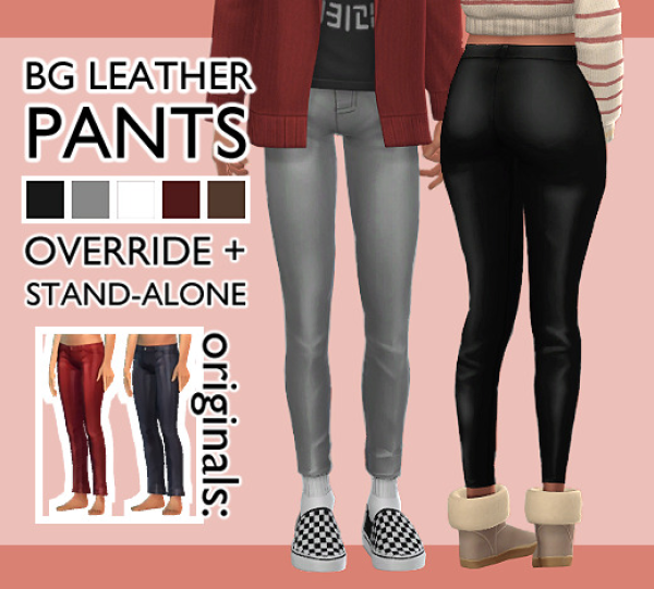 Maxis Match leather pants by simsfinds - The Sims 4 Custom Content