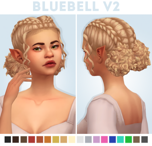 Maxis Match Bluebell Hair v2 sims by simsfinds - The Sims 4 Custom Content