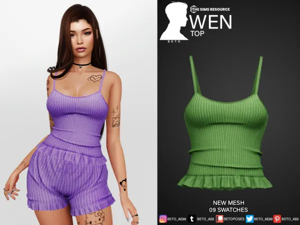 Alpha Wen Set - The Sims 4 Custom Content