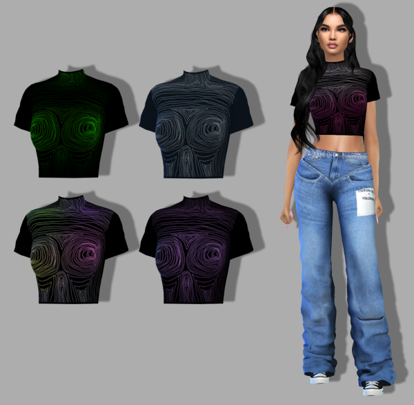 Alpha Top by fusionstylesims4 - The Sims 4 Custom Content