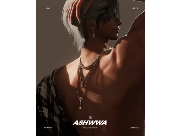 Alpha Streetwear accessories set02 by ASHwwa - The Sims 4 Custom Content