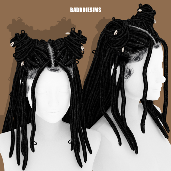 Mix COILEY FAUX LOCS by simsfinds - The Sims 4 Custom Content