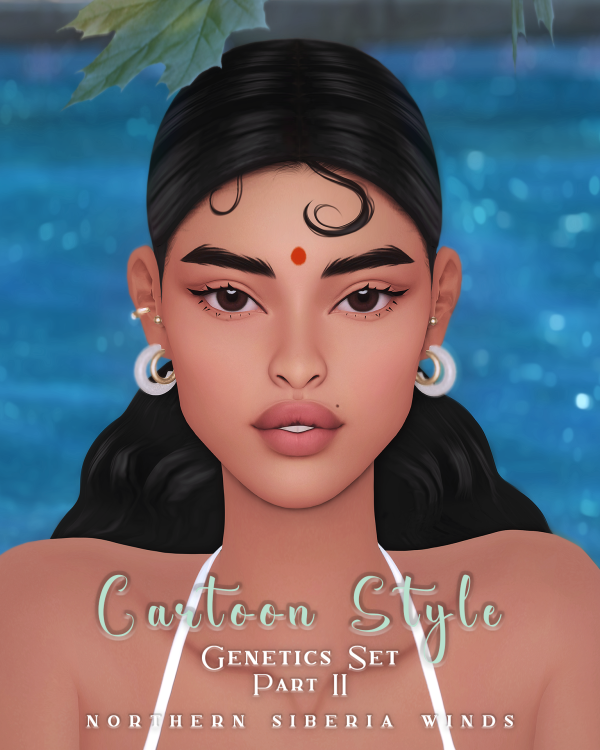 Maxis Match Cartoon Style Genetics Set Part 2 by northernsiberiawinds - The Sims 4 Custom Content