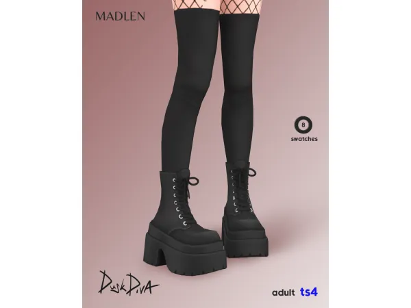 Maxis Match Dusk Diva Boots by Madlen - The Sims 4 Custom Content