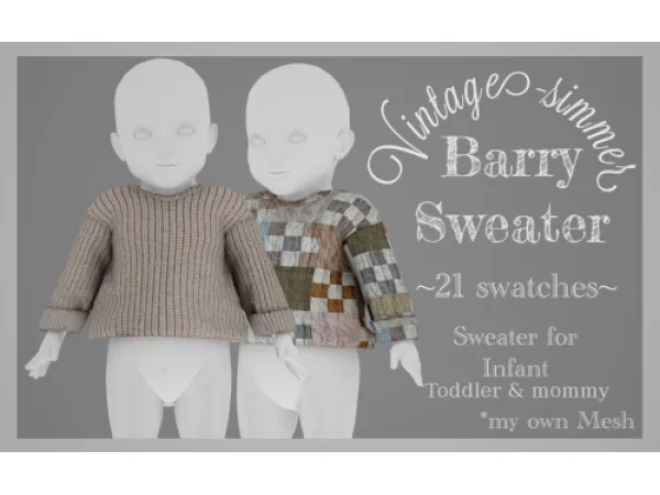 Alpha Barry Sweater - The Sims 4 Custom Content