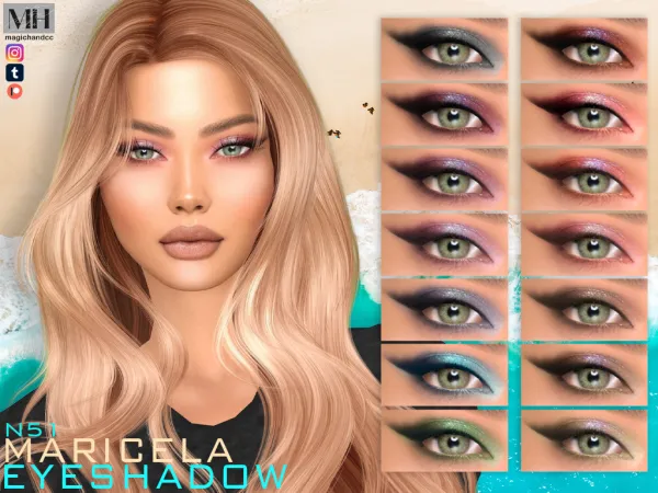 Alpha Maricela Eyeshadow N51 - The Sims 4 Custom Content