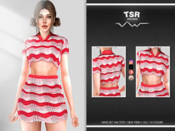 Alpha WAVE SET 346 BD964 BD965 by simsfinds - The Sims 4 Custom Content