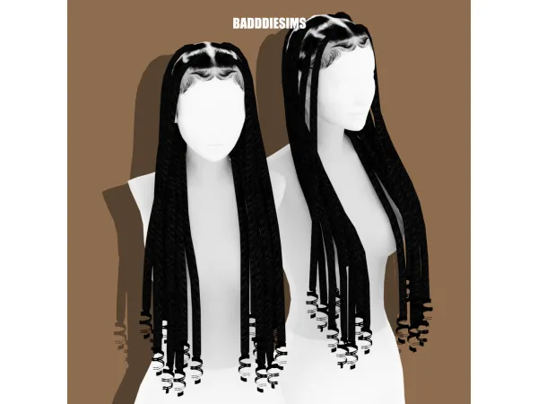 Alpha ANISSA BOX BRAIDS by BADDDIESIMS - The Sims 4 Custom Content