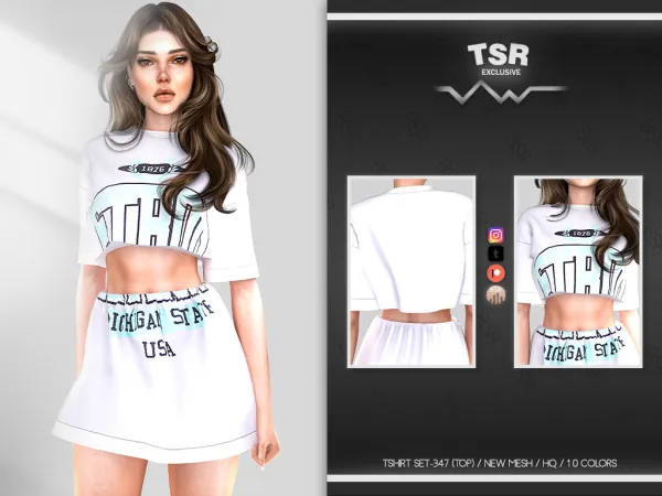 Alpha TSHIRT SET 347 BD966 BD967 by simsfinds - The Sims 4 Custom Content