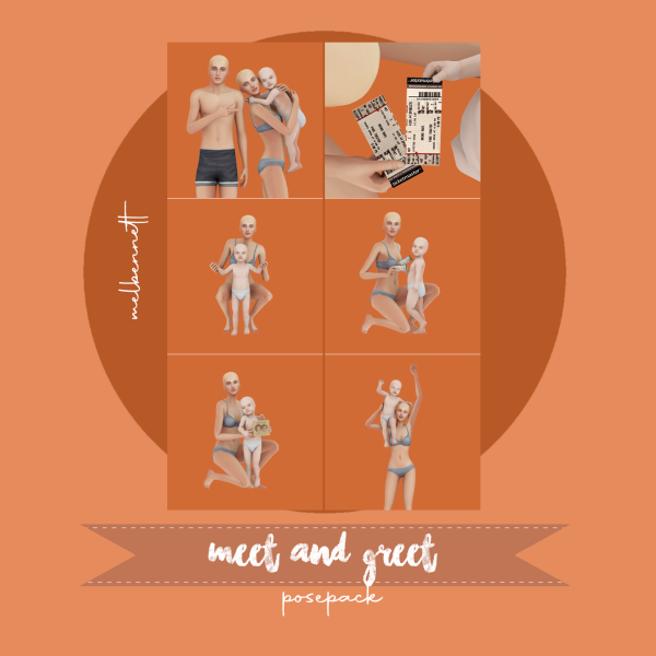 Mix Meet and Greet Posepack by melbennett - The Sims 4 Custom Content