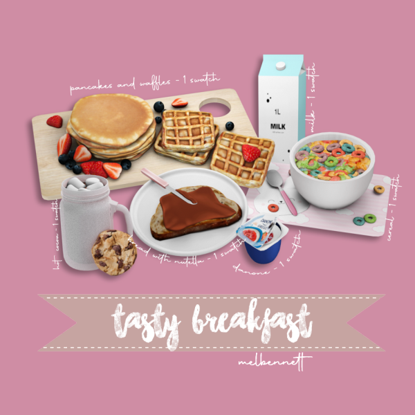 Mix Tasty Breakfast Collection by melbennett - The Sims 4 Custom Content