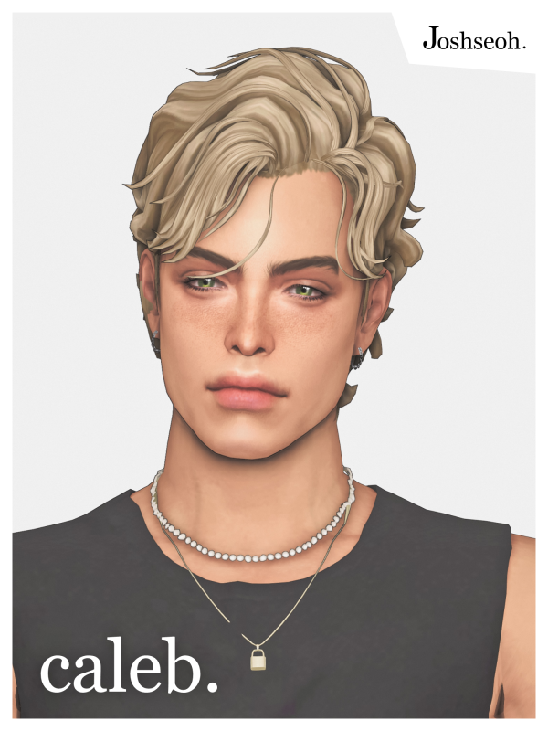 Maxis Match Caleb Hair (jo_se_oh joshseoh) by simsfinds - The Sims 4 Custom Content