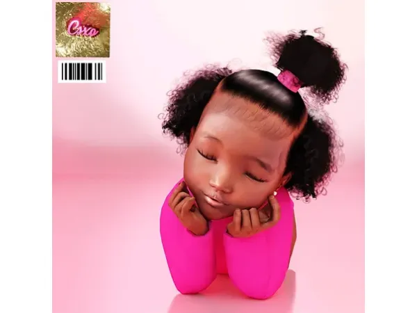 Kiely Curls Infant Hair & Cartoon Sock Pack by cecesimsxo