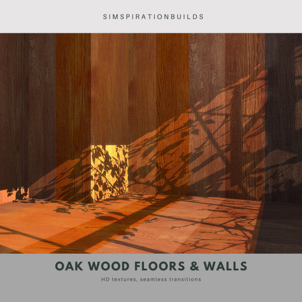 Alpha Oak Wood Floors Walls by simsfinds - The Sims 4 Custom Content
