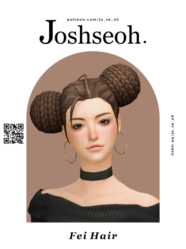 Maxis Match Fei Hair by simsfinds - The Sims 4 Custom Content