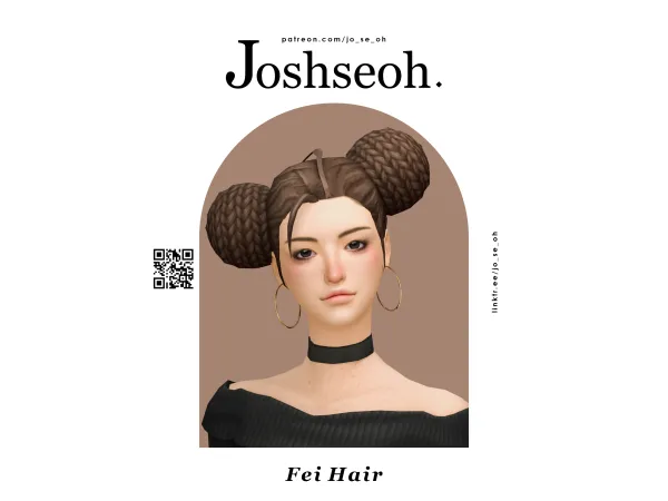 Maxis Match Fei Hair by jo_se_oh - The Sims 4 Custom Content