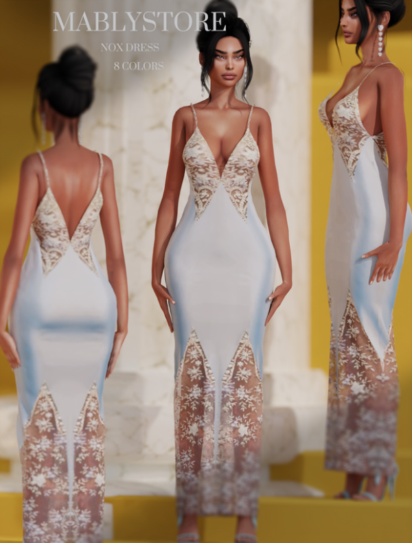 Alpha NOX DRESS by simsfinds - The Sims 4 Custom Content