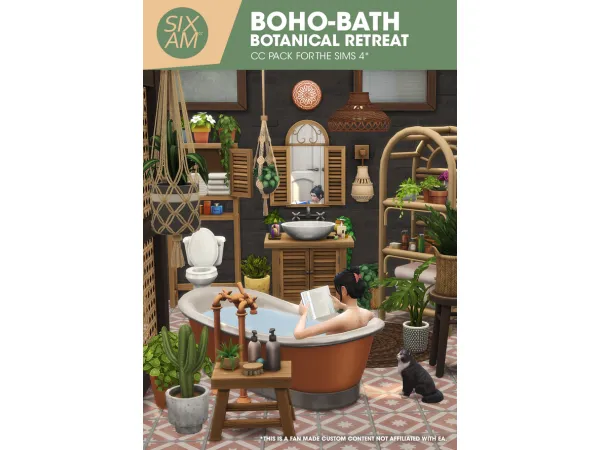 Maxis Match Boho Bath Botanical Retreat ( Pack for ) by sixamcc - The Sims 4 Custom Content