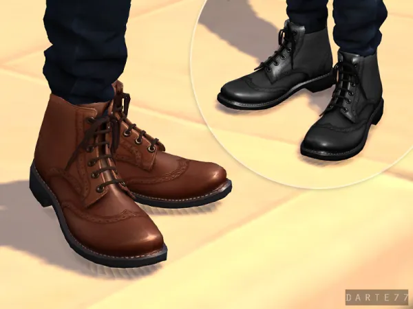 Alpha Boots 02 by simsfinds - The Sims 4 Custom Content