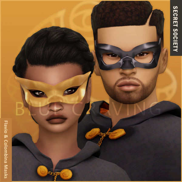 Maxis Match Blue Craving Flavio Colombina Maska by bluecraving - The Sims 4 Custom Content