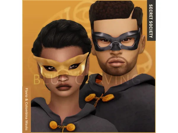 Maxis Match Blue Craving Flavio Colombina Maska - The Sims 4 Custom Content