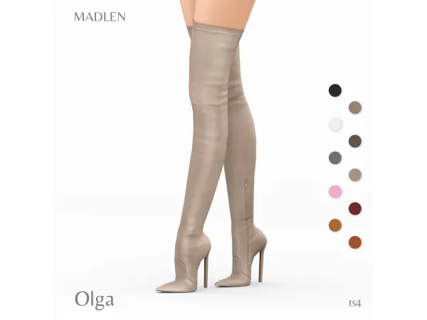 Maxis Match Olga Boots by Madlen - The Sims 4 Custom Content