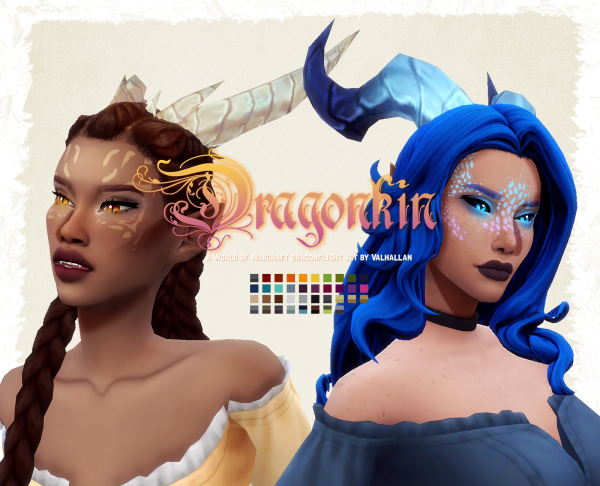 Maxis Match DRAGONKIN a World of Warcraft dracthyr horn set by simsfinds - The Sims 4 Custom Content
