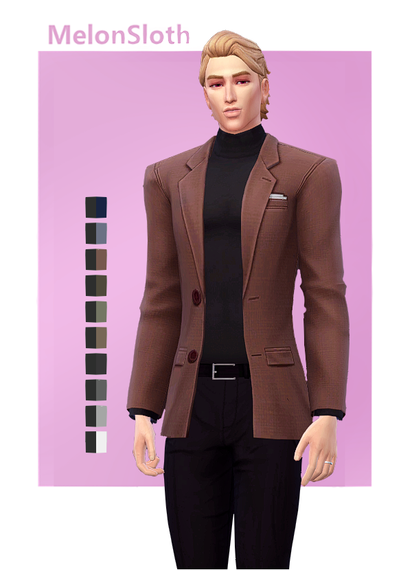 Maxis Match Turtleneck with jacket by simsfinds - The Sims 4 Custom Content