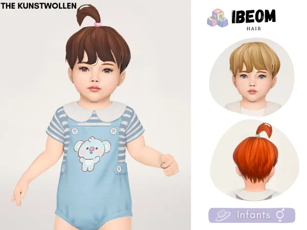 Maxis Match Ibeom hair by simsfinds - The Sims 4 Custom Content