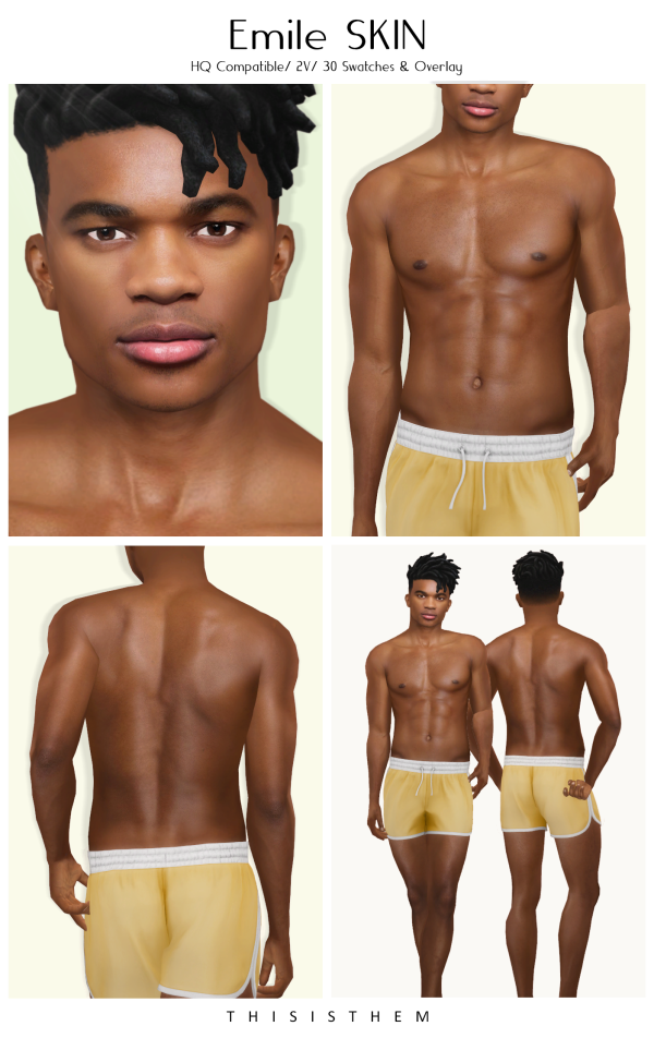Alpha Emile Skin Sim by thisisthem - The Sims 4 Custom Content