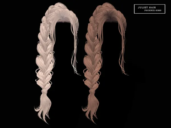 Alpha Juliet Hair by phoenixsims4 - The Sims 4 Custom Content