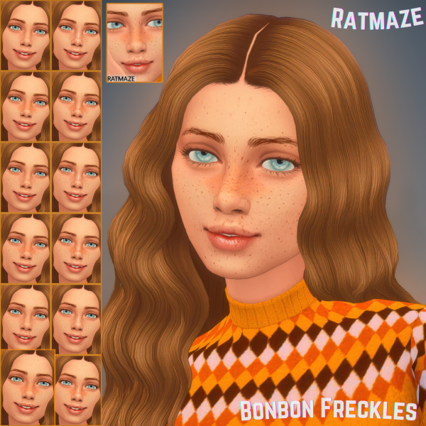 Maxis Match Bonbon Freckles (genetics) by simsfinds - The Sims 4 Custom Content
