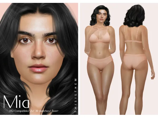 Alpha Mia Skin Sim by thisisthem - The Sims 4 Custom Content