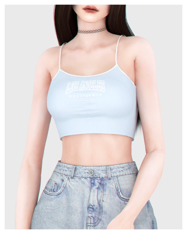 Alpha Tyna Crop Top by BackTrack - The Sims 4 Custom Content