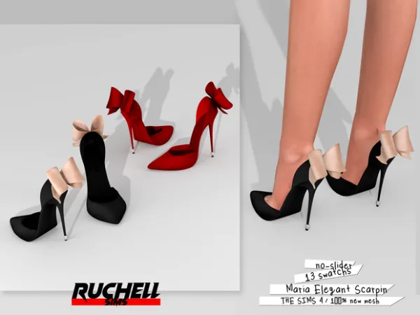 Alpha Maria Elegant Scarpin by ruchellsims - The Sims 4 Custom Content