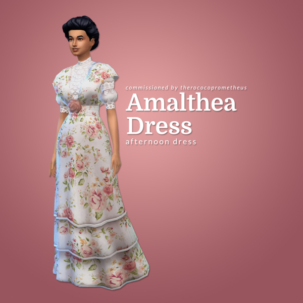 Maxis Match Amalthea Afternoon Dress by simsfinds - The Sims 4 Custom Content