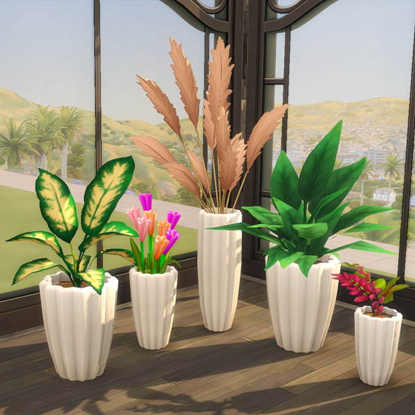 Maxis Match Fancy pots fancy plants by simsfinds - The Sims 4 Custom Content