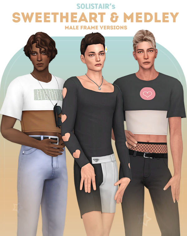 Maxis Match Sweetheart Bodysuit Medley Top FOR MALES by simsfinds - The Sims 4 Custom Content