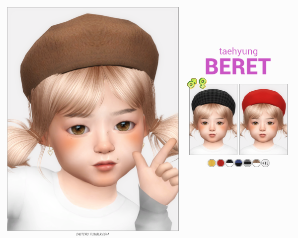 Maxis Match casteru beret by simsfinds - The Sims 4 Custom Content