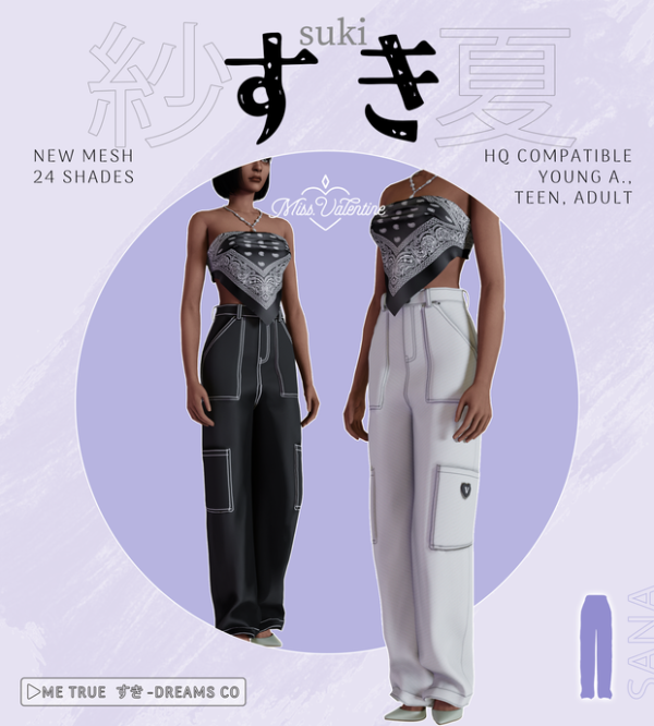 Alpha Sana Pants by simsfinds - The Sims 4 Custom Content