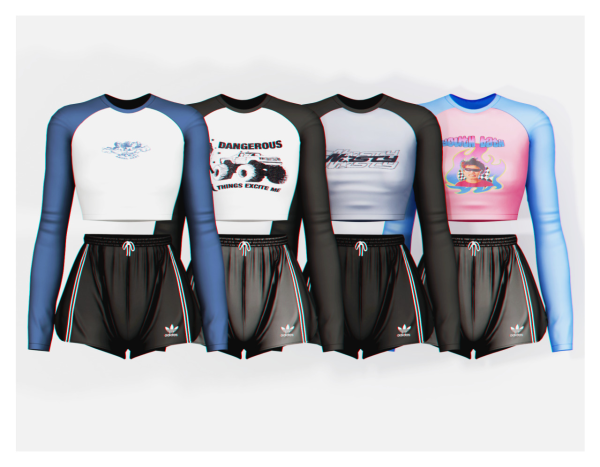 Kitsch T Shrit Shorts by simsfinds - The Sims 3 Custom Content