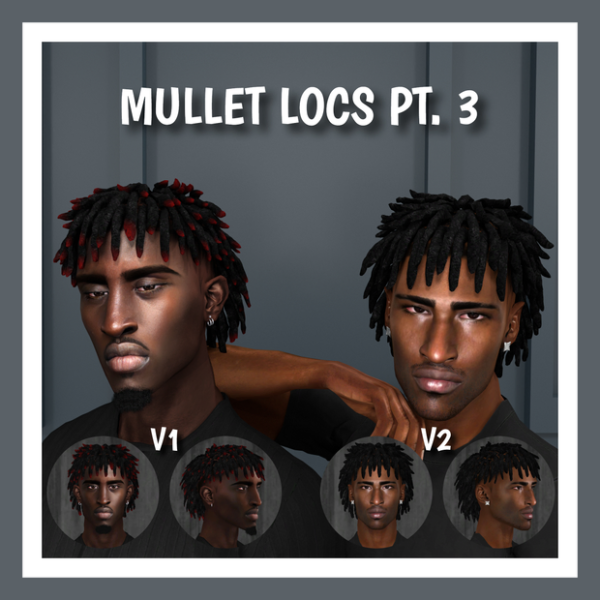 Alpha MULLET LOCS PT 3 by simsfinds - The Sims 4 Custom Content