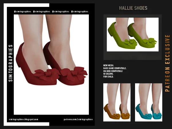 Alpha Hallie Shoes - The Sims 4 Custom Content