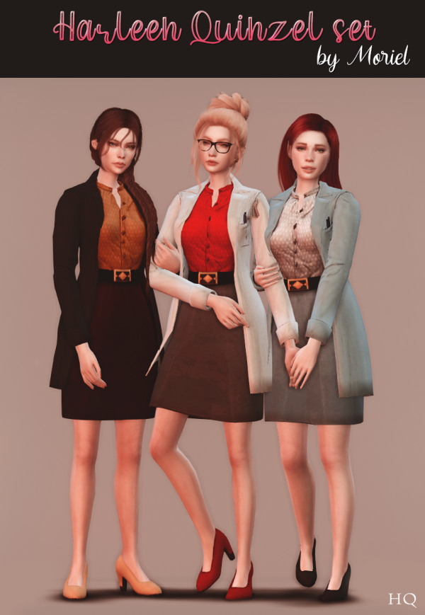 Maxis Match Dr Harleen Quinzel set moriel by simsfinds - The Sims 4 Custom Content
